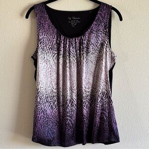 Chico's Women's Gradient Purple and Black Tank Top Size Chico's 1 or US Medium